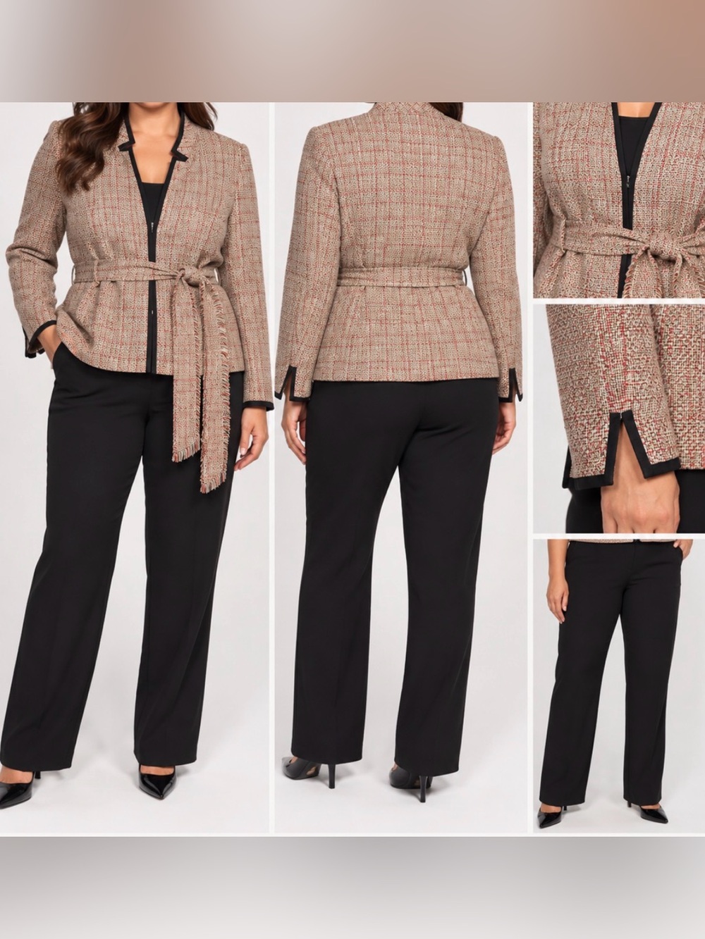 Vintage First Issue by Liz Claiborne Tweed 2-Piece Pantsuit